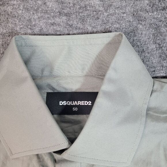 Dsquared2 Men's Size M Smart Casual Slim Fit Button Down Shirt Gray - Picture 3 of 11